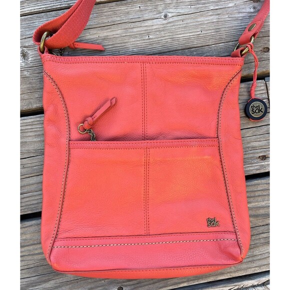 (2) The Sak Iris Pebbled Leather Adjustable Crossbody Shoulder Bags - Picture 2 of 15